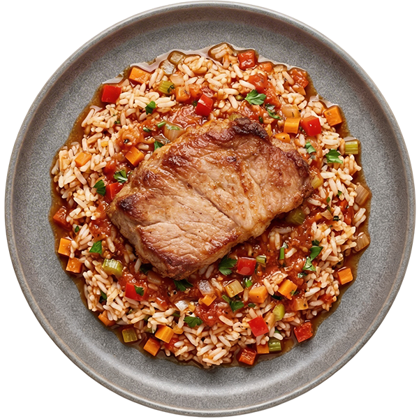 Laks kare u umaku od povrća s prilogom