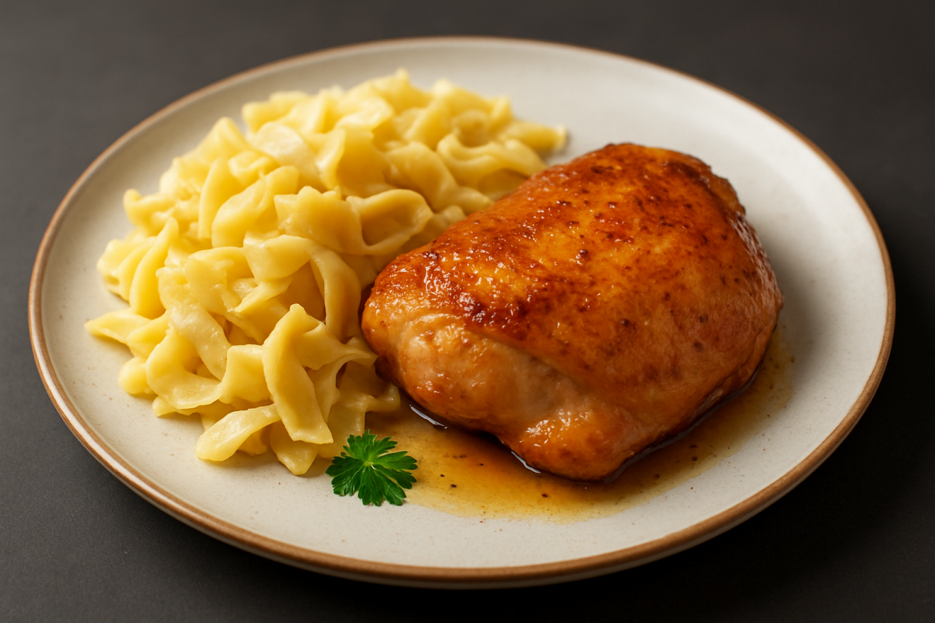 Pečena piletina s domaćim mlincima