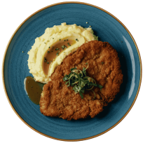Bečki odrezak s pire krumpirom