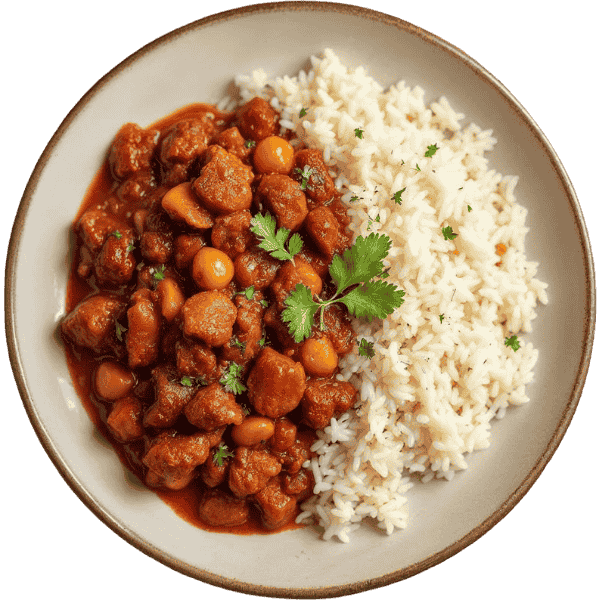 Chilli con carne with rice
