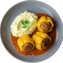 Punjena paprika s pire krumpirom