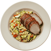 Svinjsko pečenje s rižom i povrćem