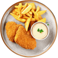 Pohana piletina u panko mrvicama s pomesom i tartar umakom