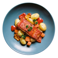 Škarpina iz pećnice s krumpirom i povrćem